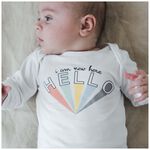 Prenatal newborn unisex shirt Hello