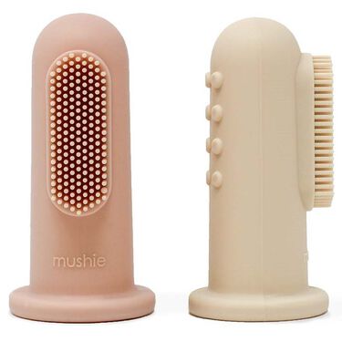 Mushie Vingertandenborstel - Light Pink