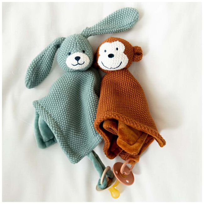 Prénatal knuffeldoekje aap little knits - 