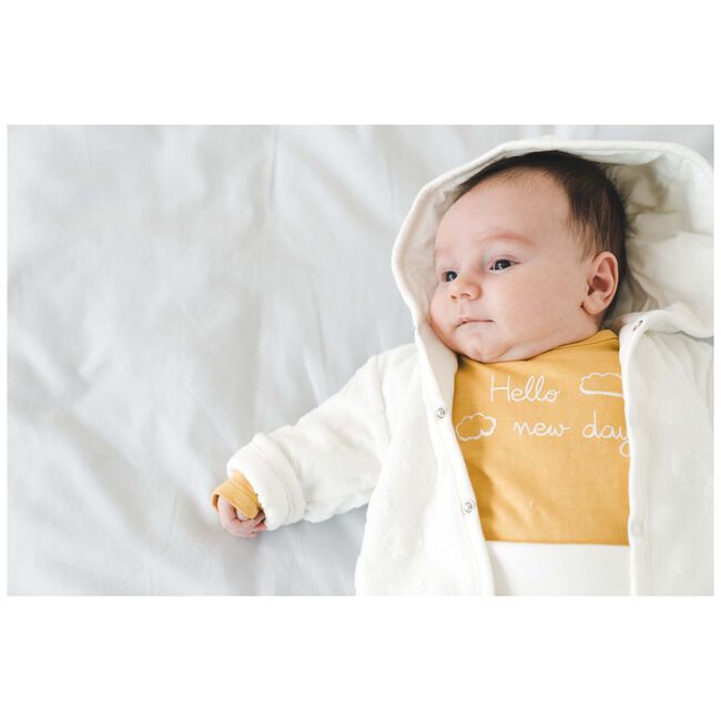 Prénatal newborn unisex gevoerde jas met capuchon