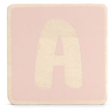 Prénatal houten namentrein letter A - Powder Pink