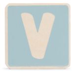 Prénatal houten namentrein letter V
