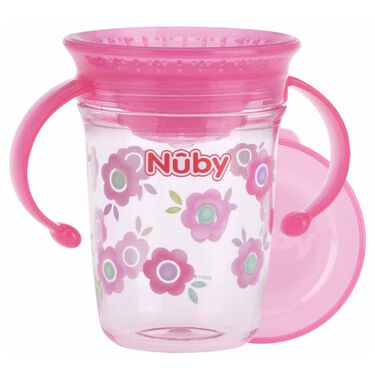 Nuby 360 grade Wonder Cup met handvatten 240ml - Pink