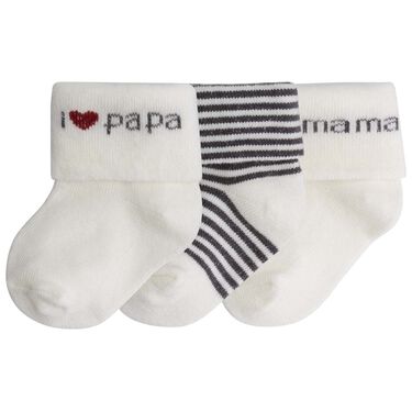 Prenatal newborn sokken papa en mama 3 paar