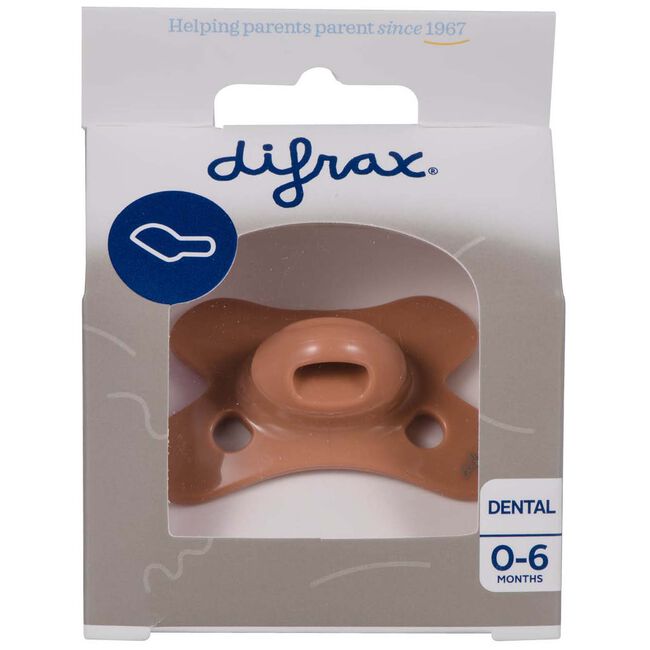 Difrax fopspeen Dental Pure 0-6m - Coralred