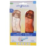 Difrax 2-pack s-fles natural 250ml - Pink