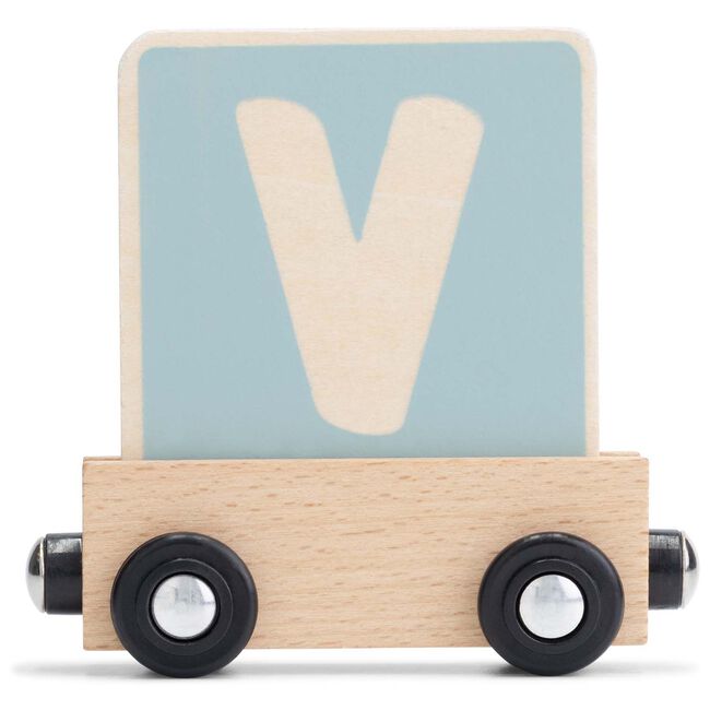 Prénatal houten namentrein letter V