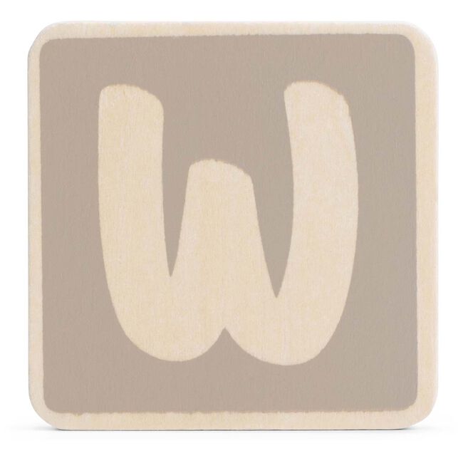 Prénatal houten namentrein letter W
