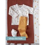 Newborn overslagshirt, rib broek & sokjes