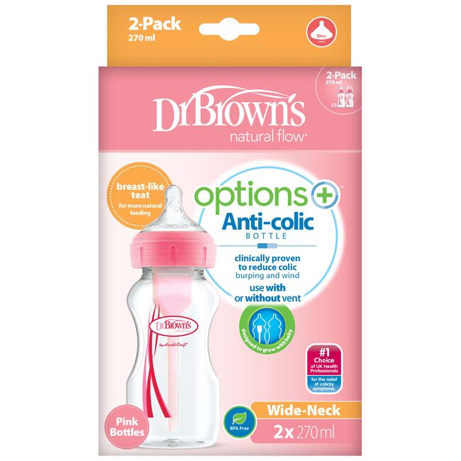 Dr. Brown's Options+ Brede hals fles 270ml 2-pack - 