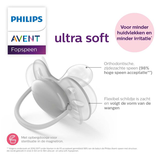 Philips Avent fopspeen Ultra soft 6-18mnd