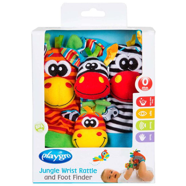 Playgro jungle Wrist Rattle and Foot Finder Set - 