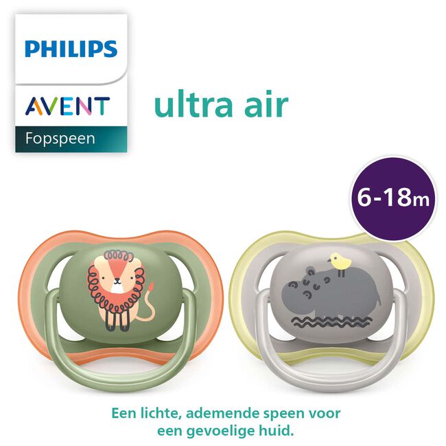 Philips Avent Ultra Air fopspeen 6-18 mnd 2-pack