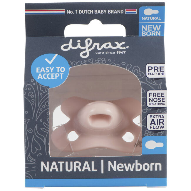 Difrax fopspeen Pure newborn - Pink