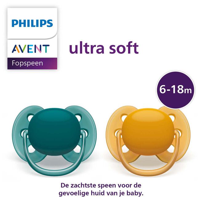 Philips Avent Ultra Soft fopspeen 6-18 mnd 2-pack