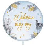 Folieballon baby safari Welcome baby boy