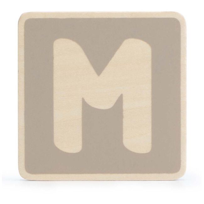 Prénatal houten namentrein letter M