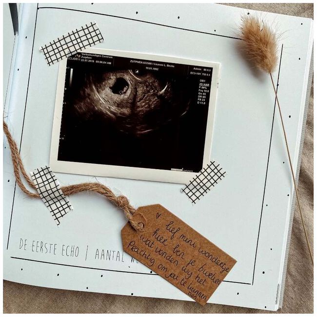 Kidooz invulboek Bump - 9-maanden - zwangerschap - Linnen
