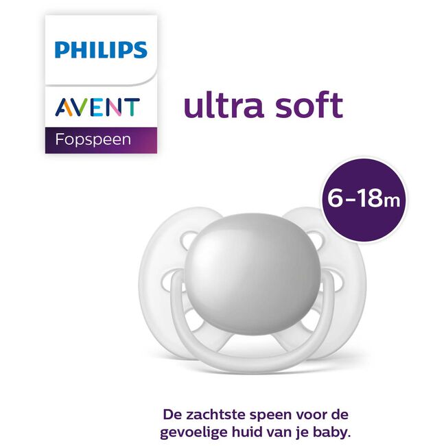 Philips Avent fopspeen Ultra soft 6-18mnd - Blue