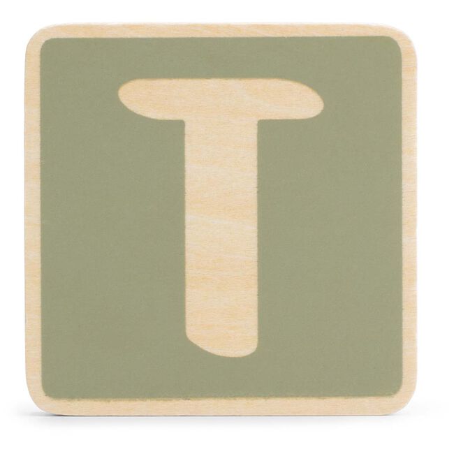Prénatal houten namentrein letter T - 