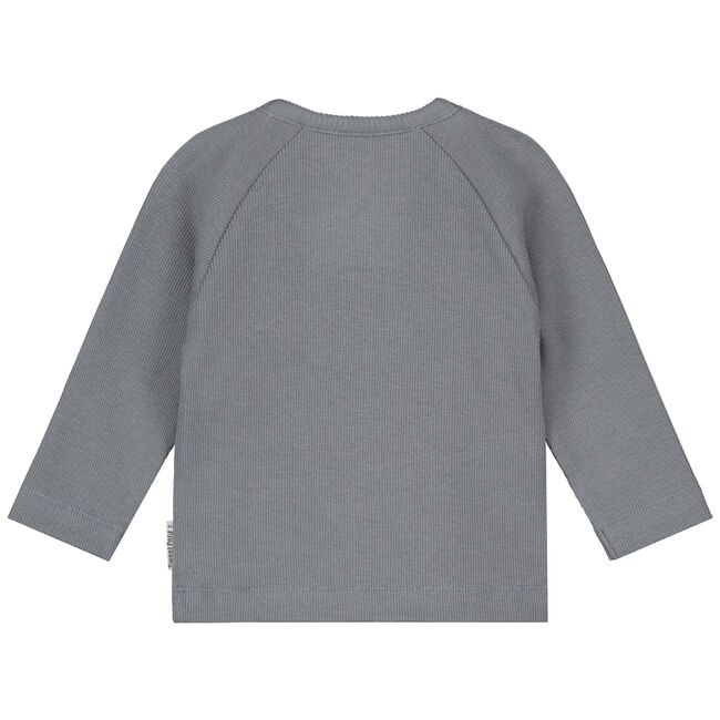 Sweet Petit Mini overslagshirt rib - Light Graphite Grey