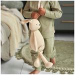 Prénatal knuffel konijn Little Knits - Dark Ecru Melange