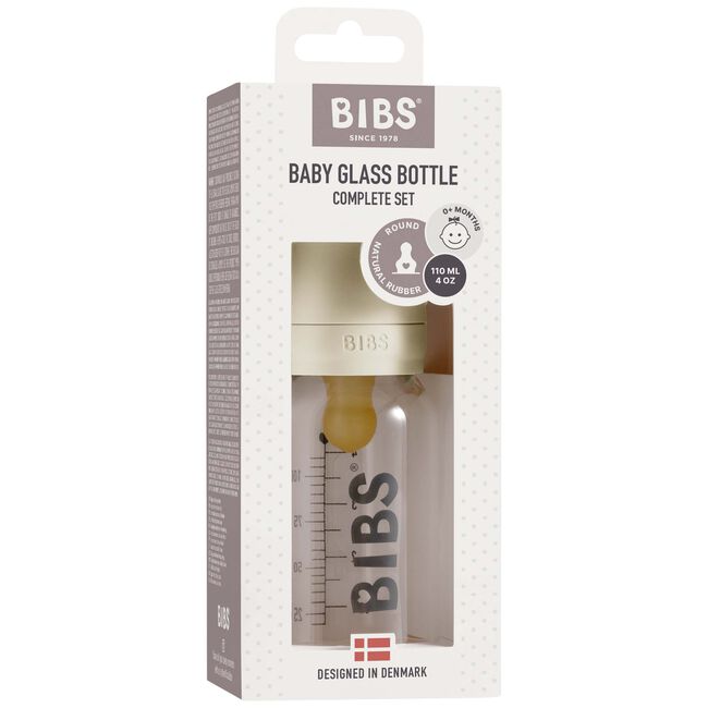 Bibs glazen fles 110ML - Off-White