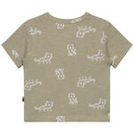 Prenatal newborn jongens T-shirt met dierenprint
