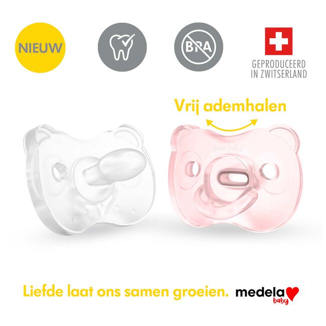 Medela baby silicone 0-6 duo - Pink