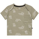 Prenatal newborn jongens T-shirt met dierenprint