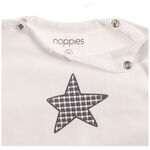 Noppies newborn unisex t-shirt ster wit