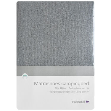 Prénatal matrashoes / hoeslaken campingbed - Midgrey