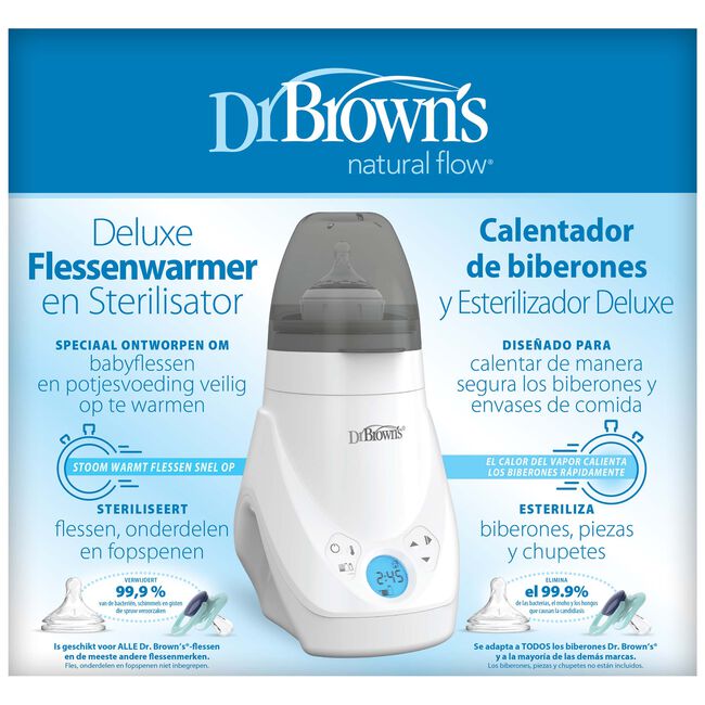 milieu Geslaagd web Dr. Brown's Deluxe Fleswarmer en sterilisator
