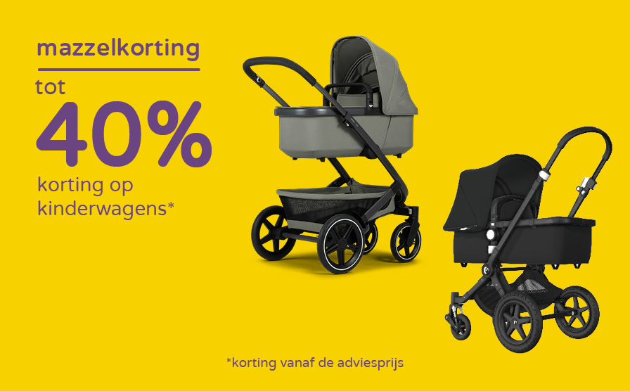 tot 40% korting op kinderwagens*