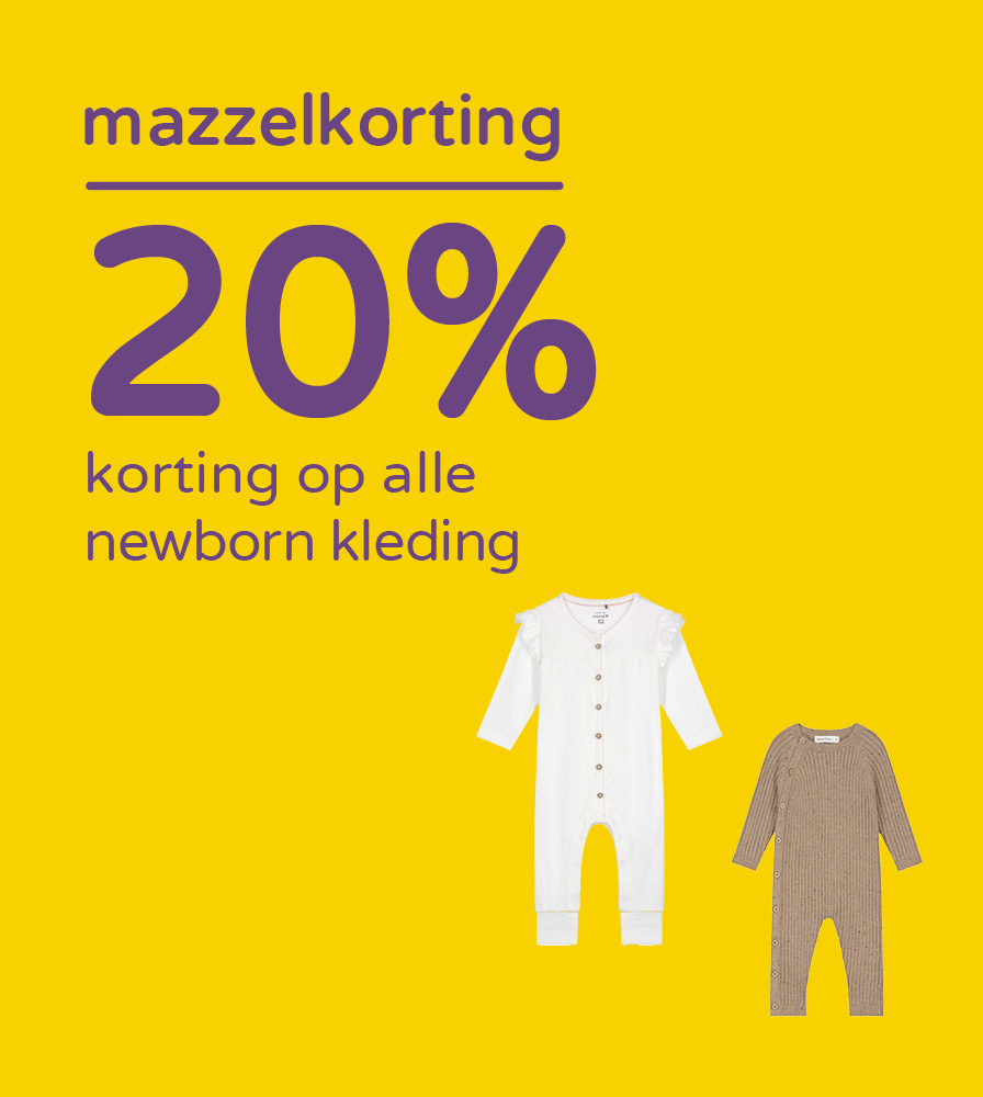 20% korting op alle newborn kleding